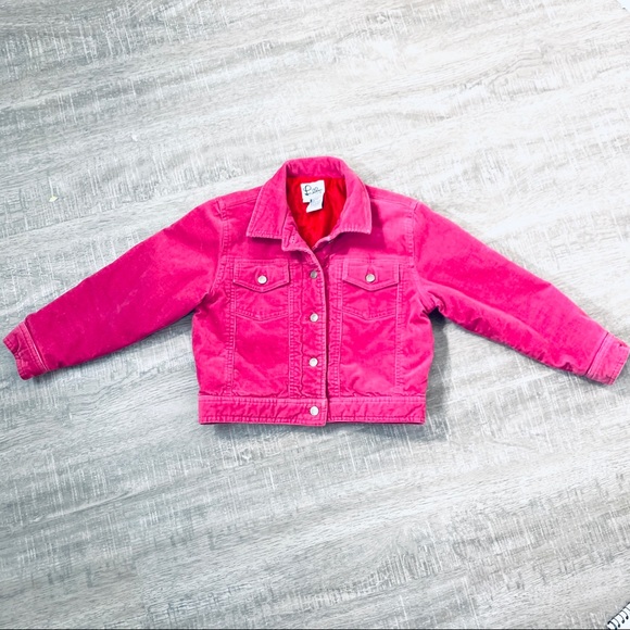 Lilly Pulitzer Other - Lilly Pulitzer Girls Pink Corduroy Jacket Coat